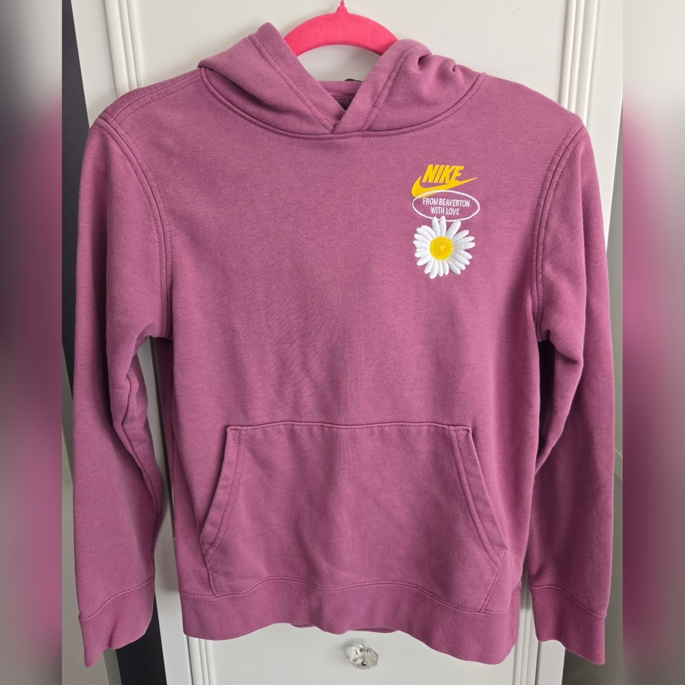 Nike Hoodie with Daisy Design Size L